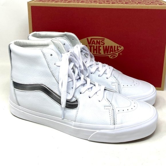 VANS Sk8-Hi XL Shoes Big Mood Leather White Men's Size Skate Casual VN0A5KRYWHT - Picture 5 of 12